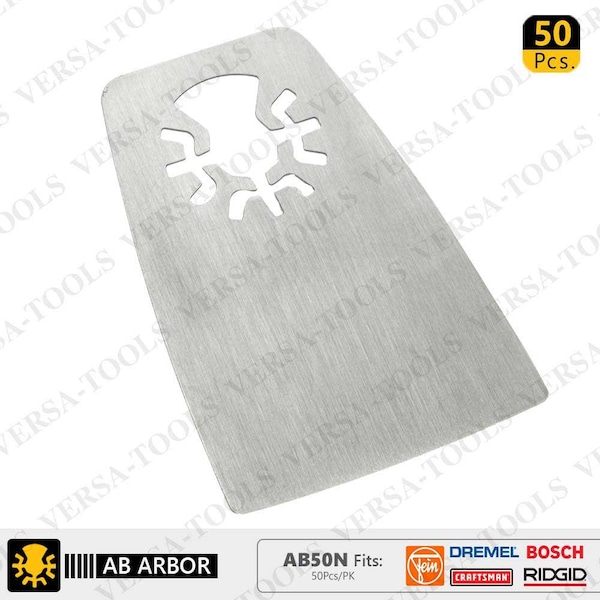 Versa Tool 52mm Flat Cut Stainless Steel Scraper, PK 50 AB50N - main